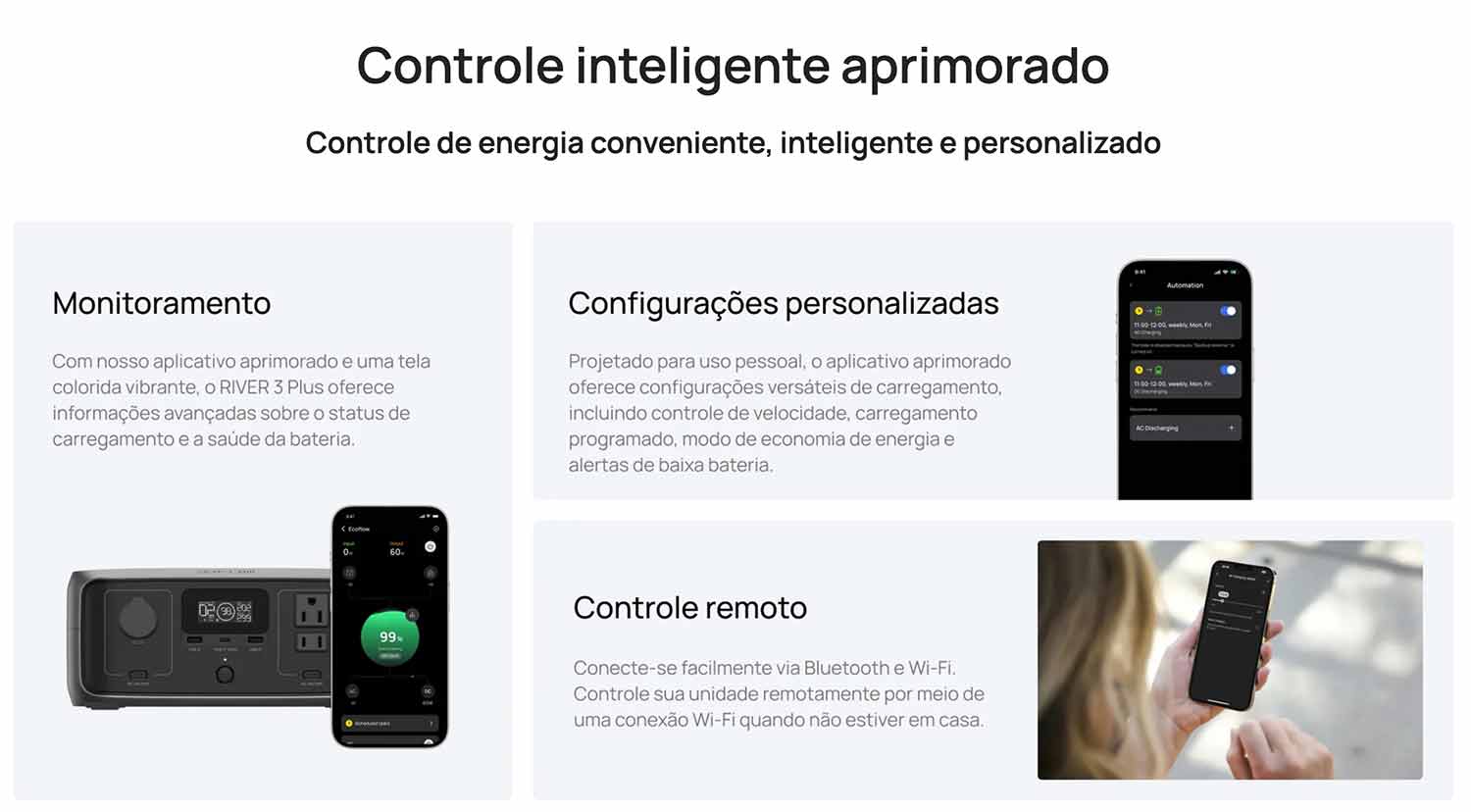 EcoFlow River 3 Controle Inteligente