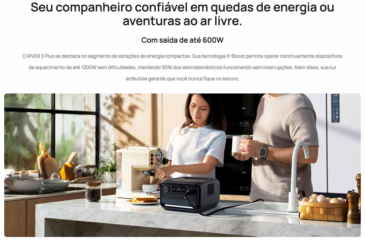 EcoFlow River 3 Plus Quedas de Energia ou Aventuras ao Ar Livre