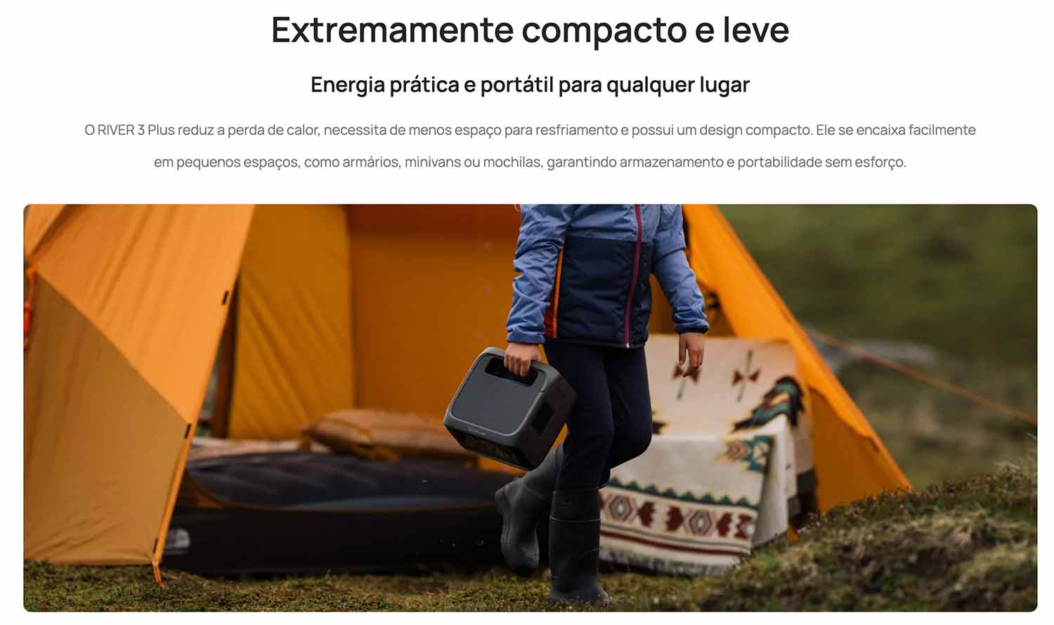 EcoFlow River 3 Plus Max Compacto e Leve