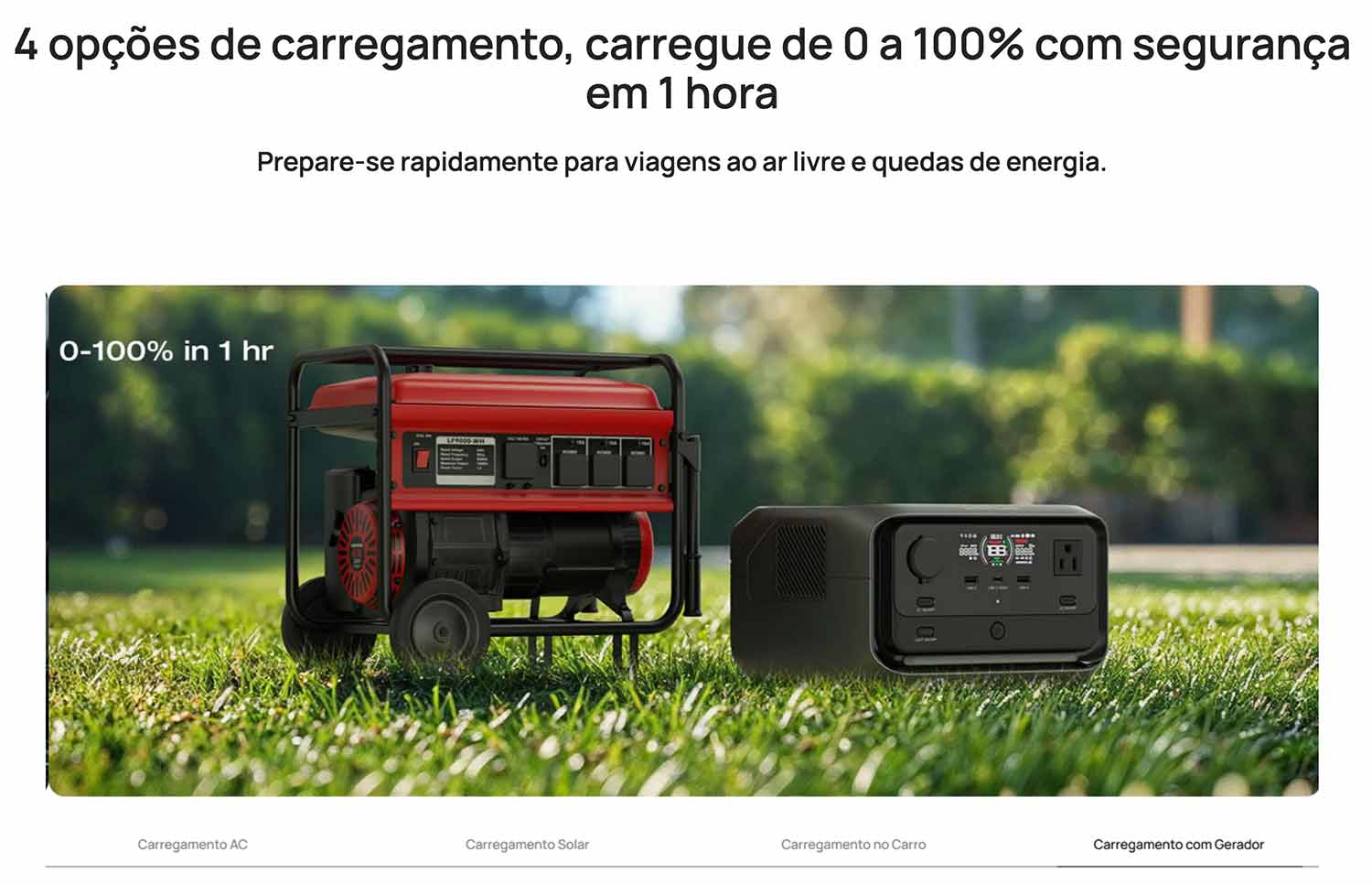 EcoFlow River 3 Plus Max Carregamento Gerador