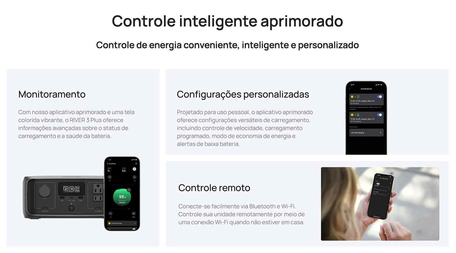 EcoFlow River 3 Plus Max Controle Inteligente