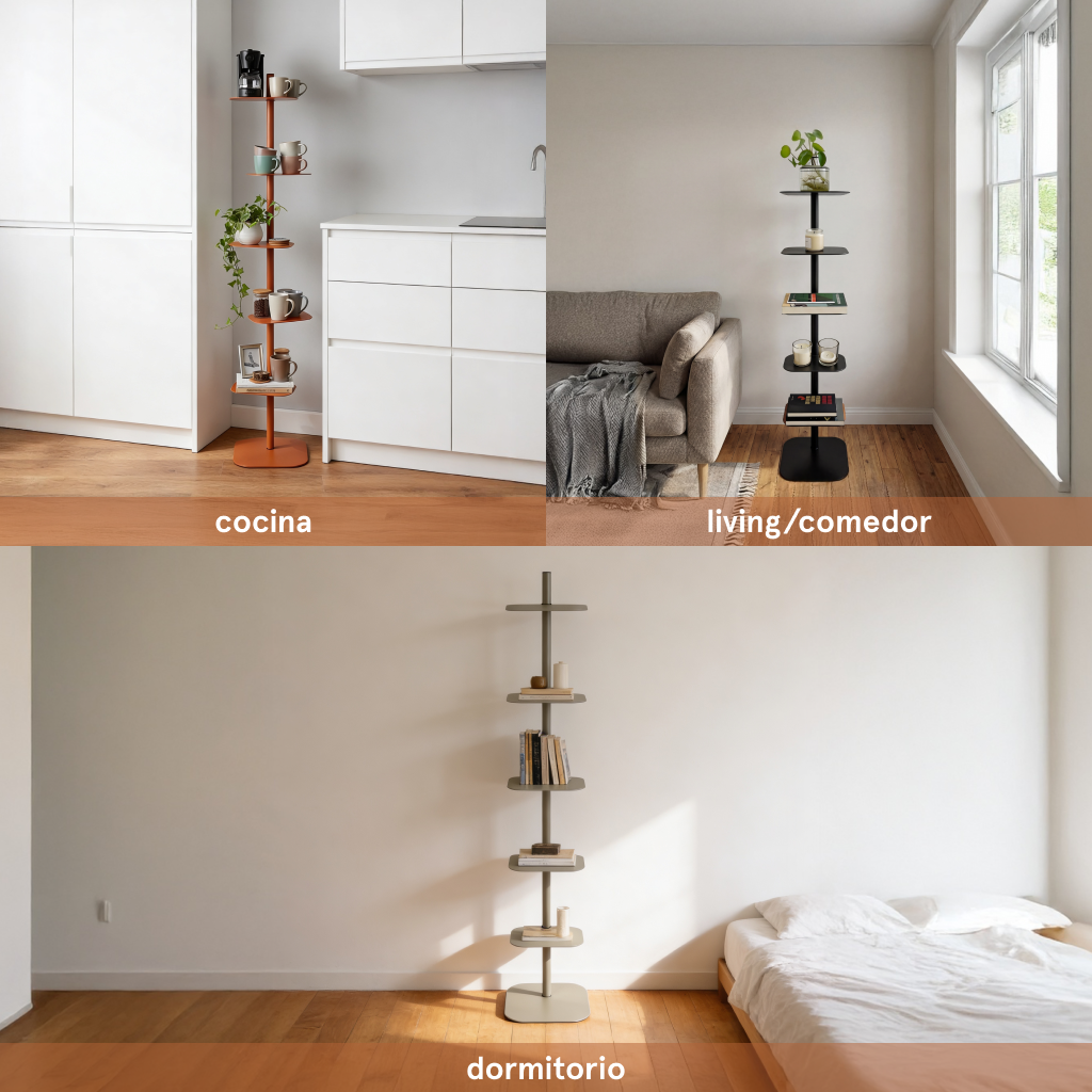 Estanter&iacute;a T&oacute;tem CH21 en distintos ambientes