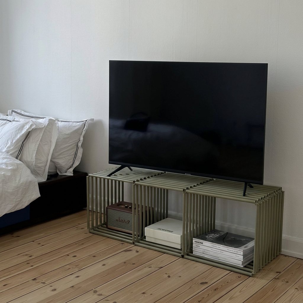 Cubo como rack de TV