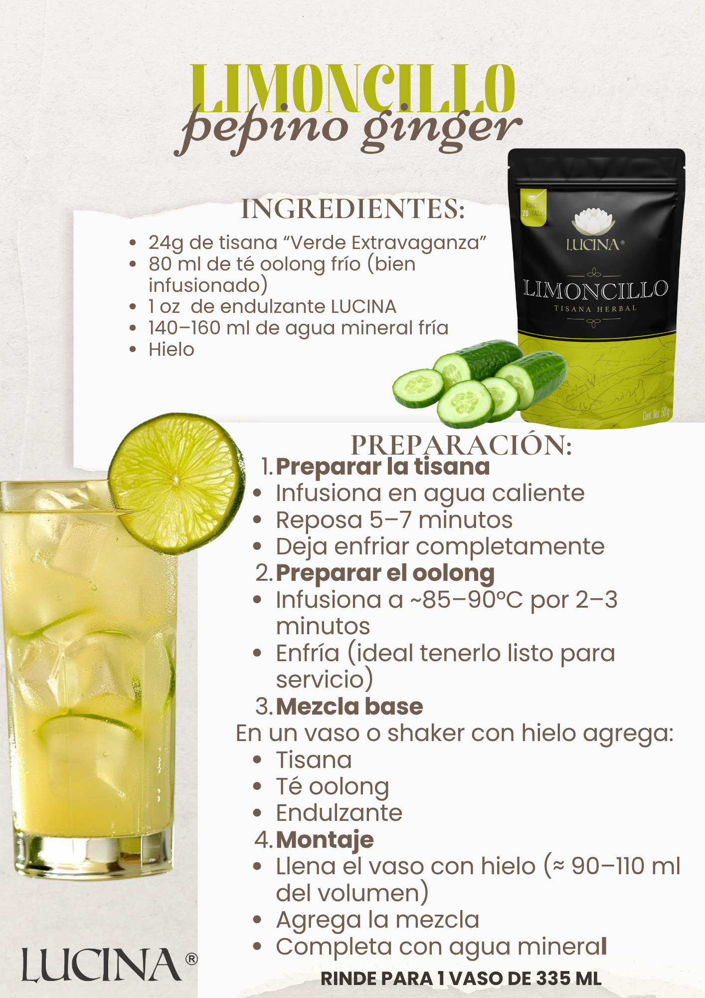 Recetario Lucina 2026 Limoncillo pepino ginger