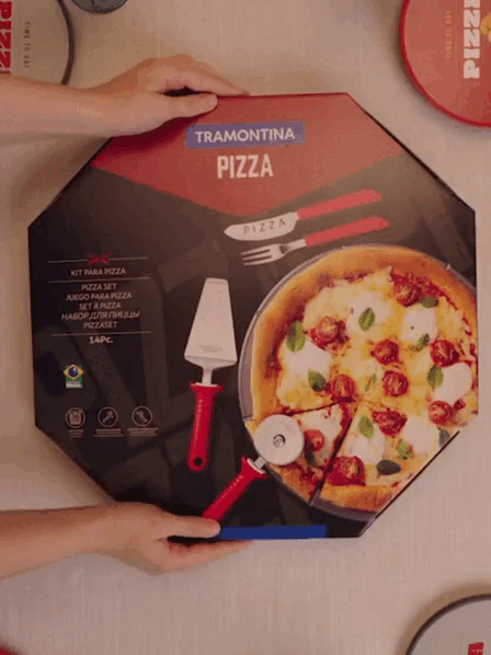 Kit para pizza Tramontina 14 piezas - Presentación