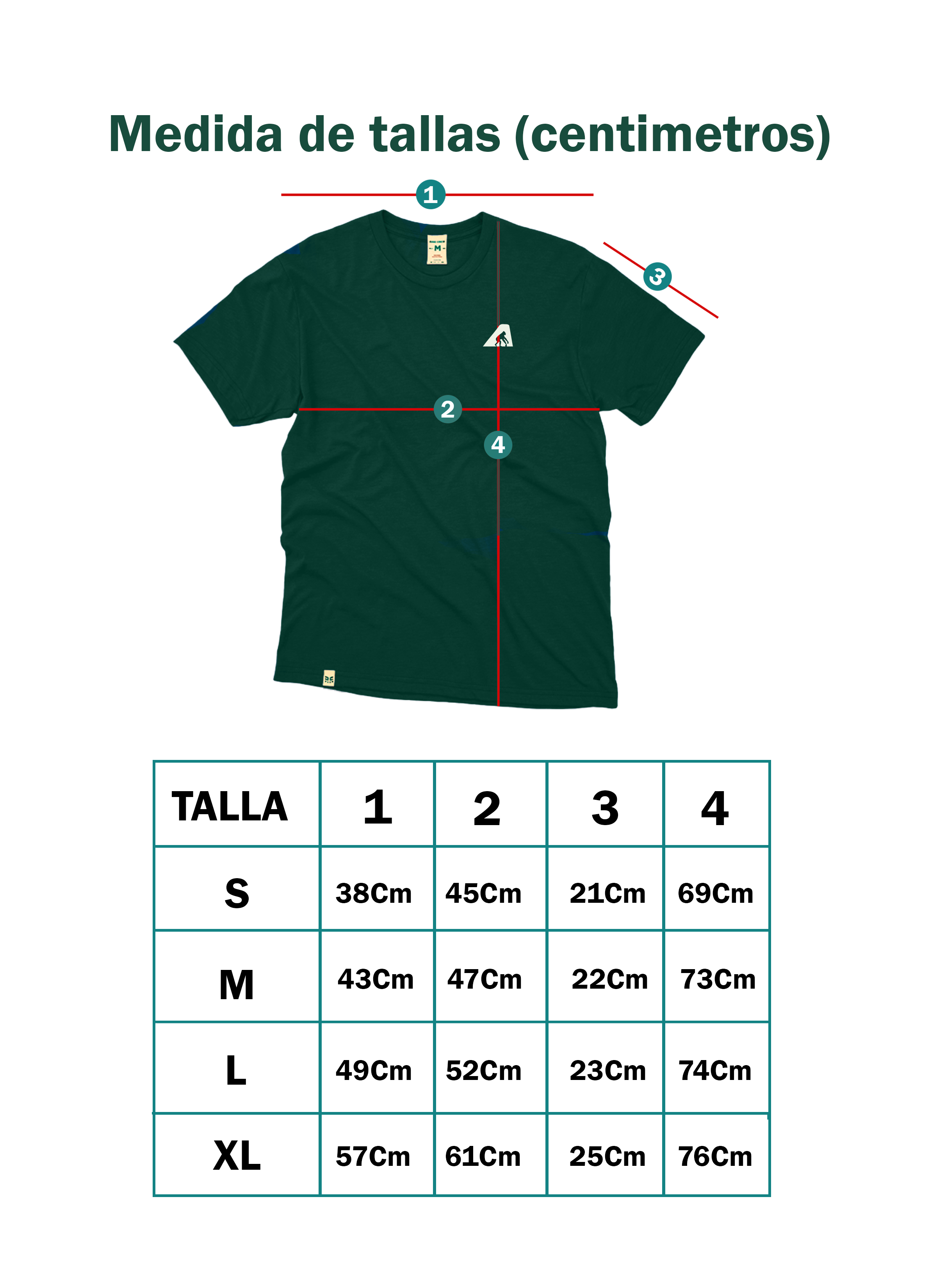 Guía de tallas para camisetas clásicas