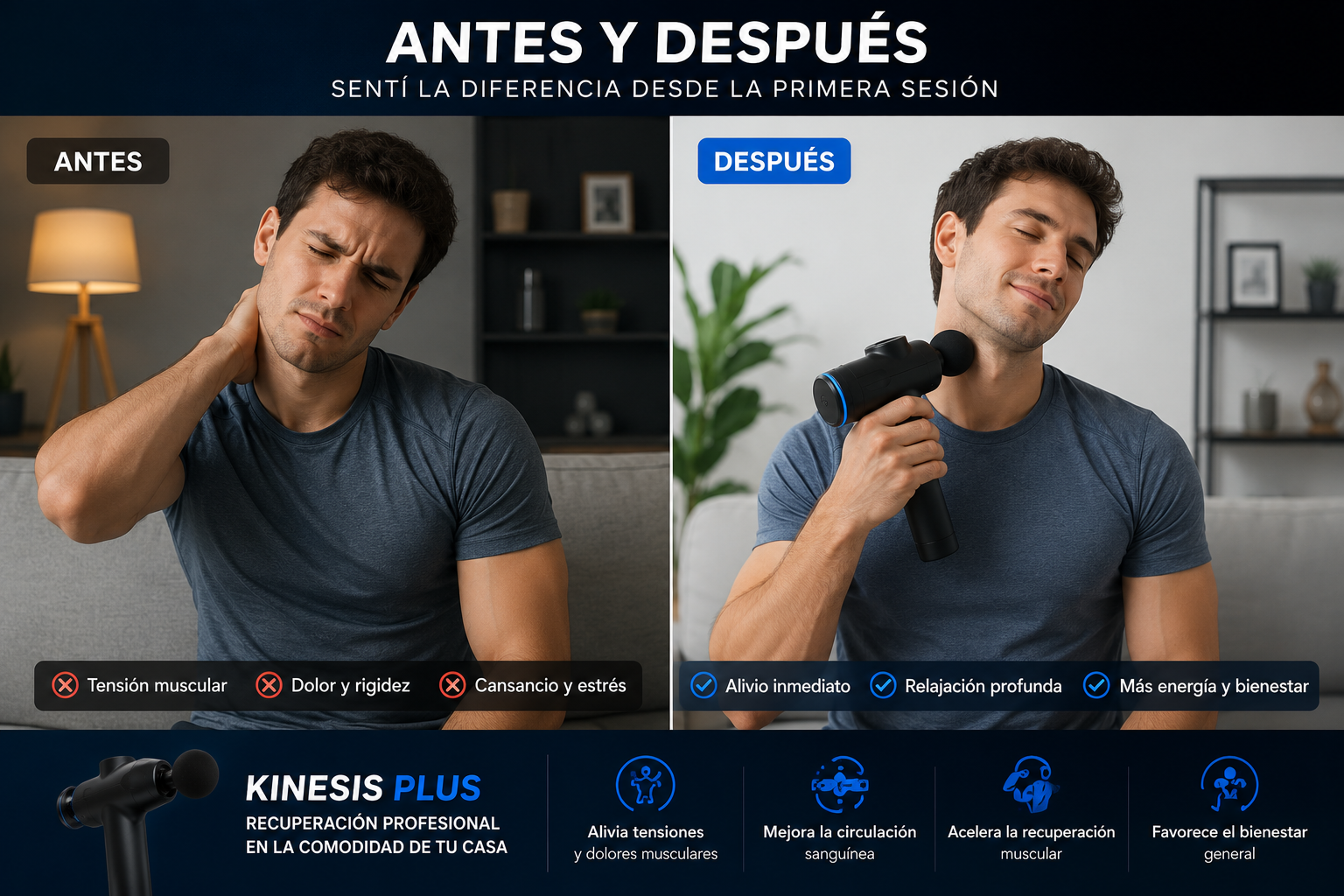 Uso del Masajeador Kinesis