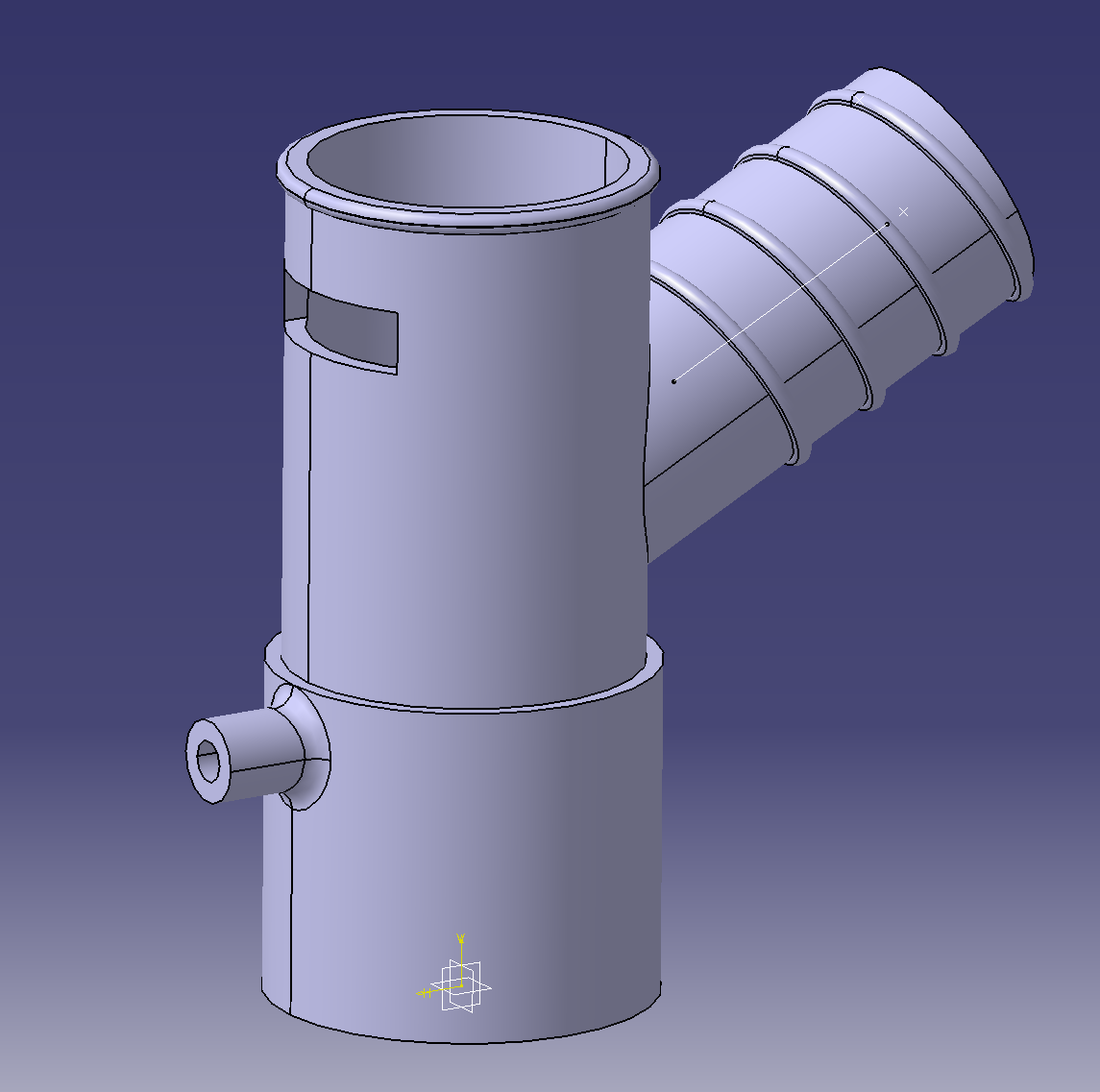 Prototipo de accesorio para respirador impreso en 3D - diseño técnico