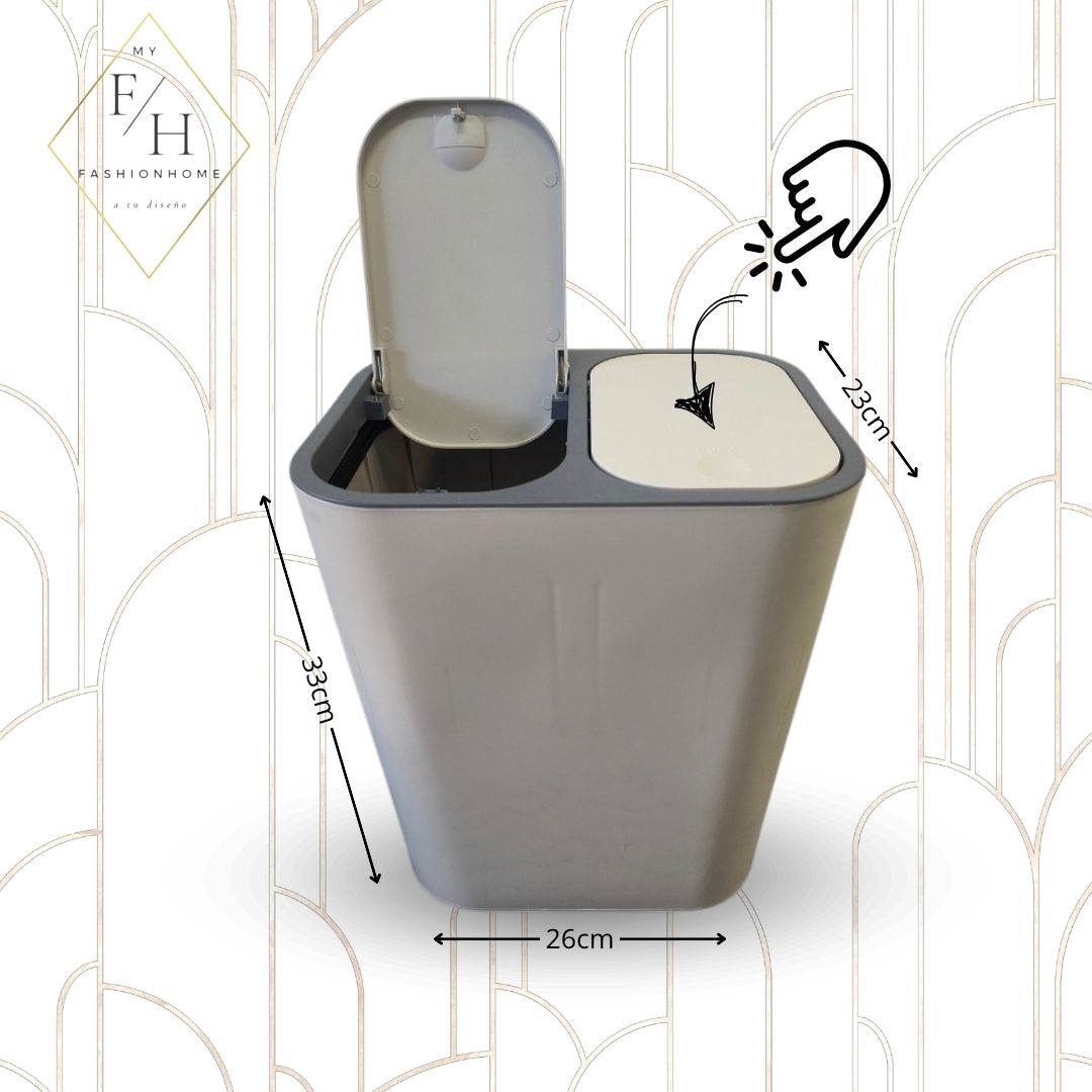 Tacho de Basura Doble Push: Orden y Comodidad