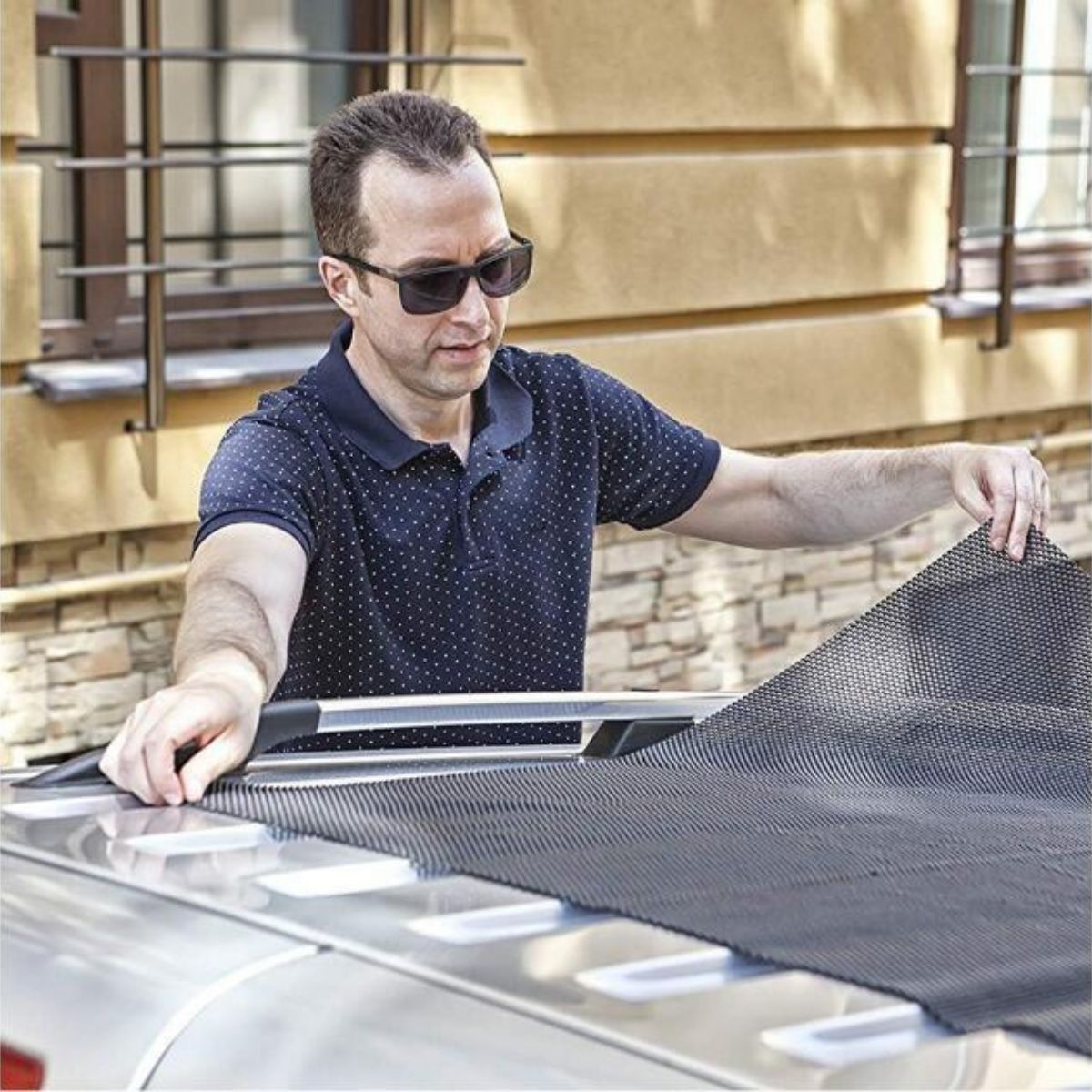 Alfombra antideslizante protector techo auto portaequipaje