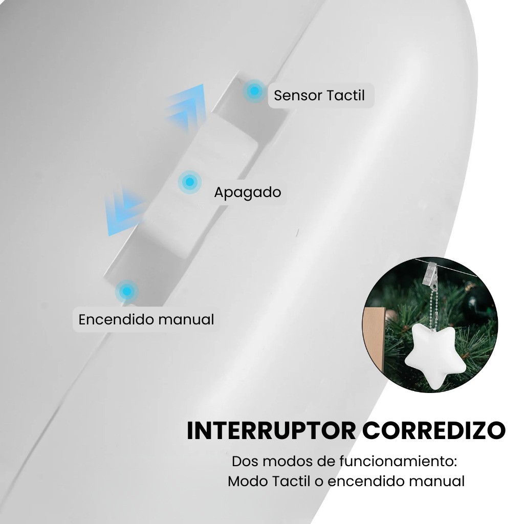 Sistema de carga usb para luz de cartera estrella
