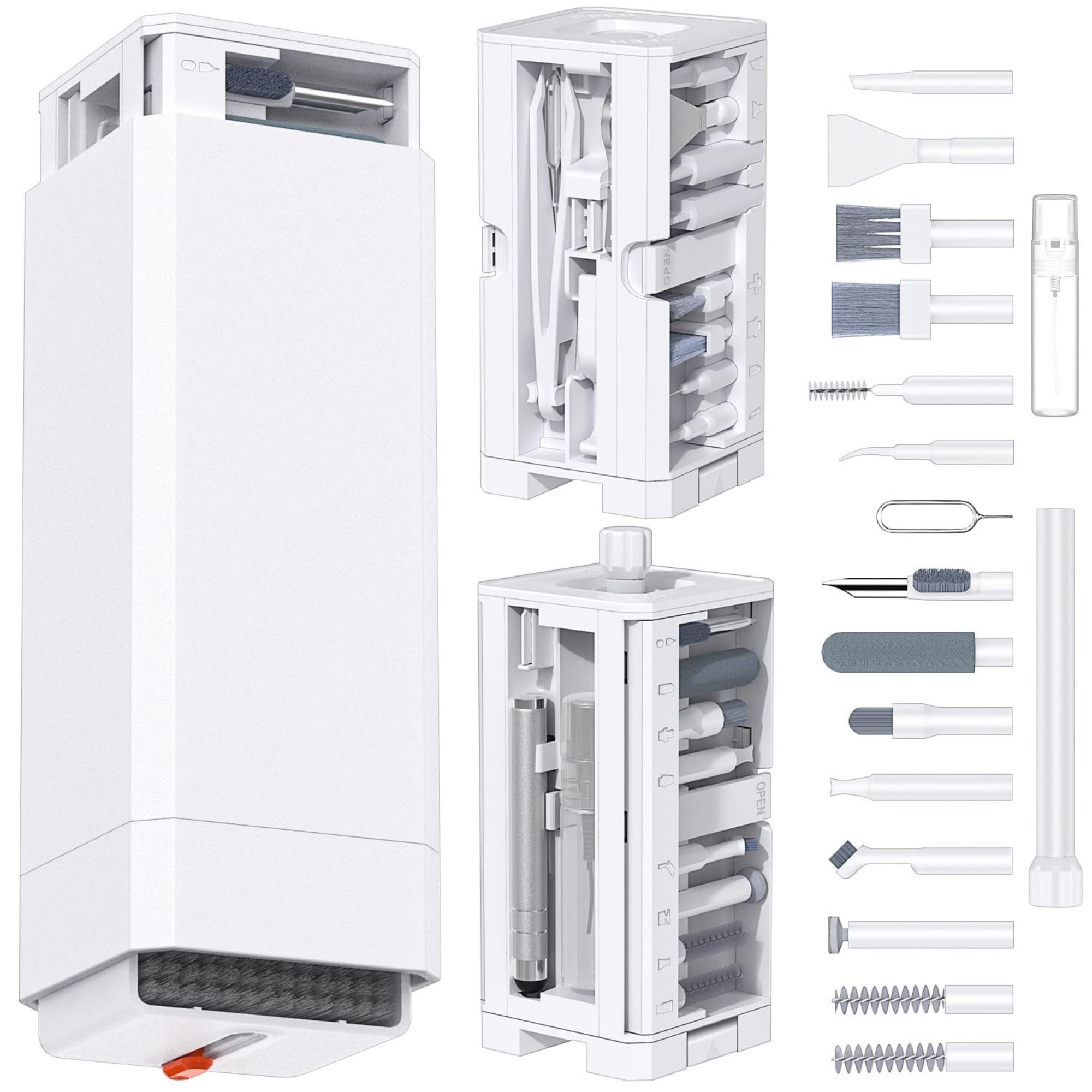 Kit de limpieza 32 en 1 - vista general con accesorios