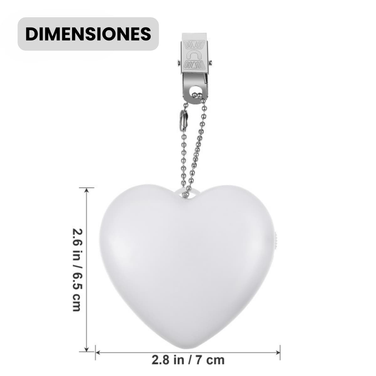 Medidas compactas 6cm y peso ligero 35 gramos luz cartera