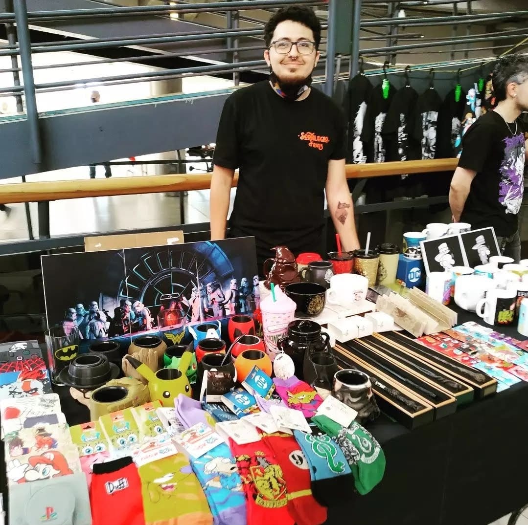 Acá en mi primer feria al público