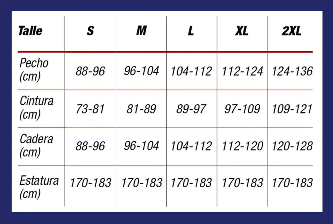 Tabla de talles