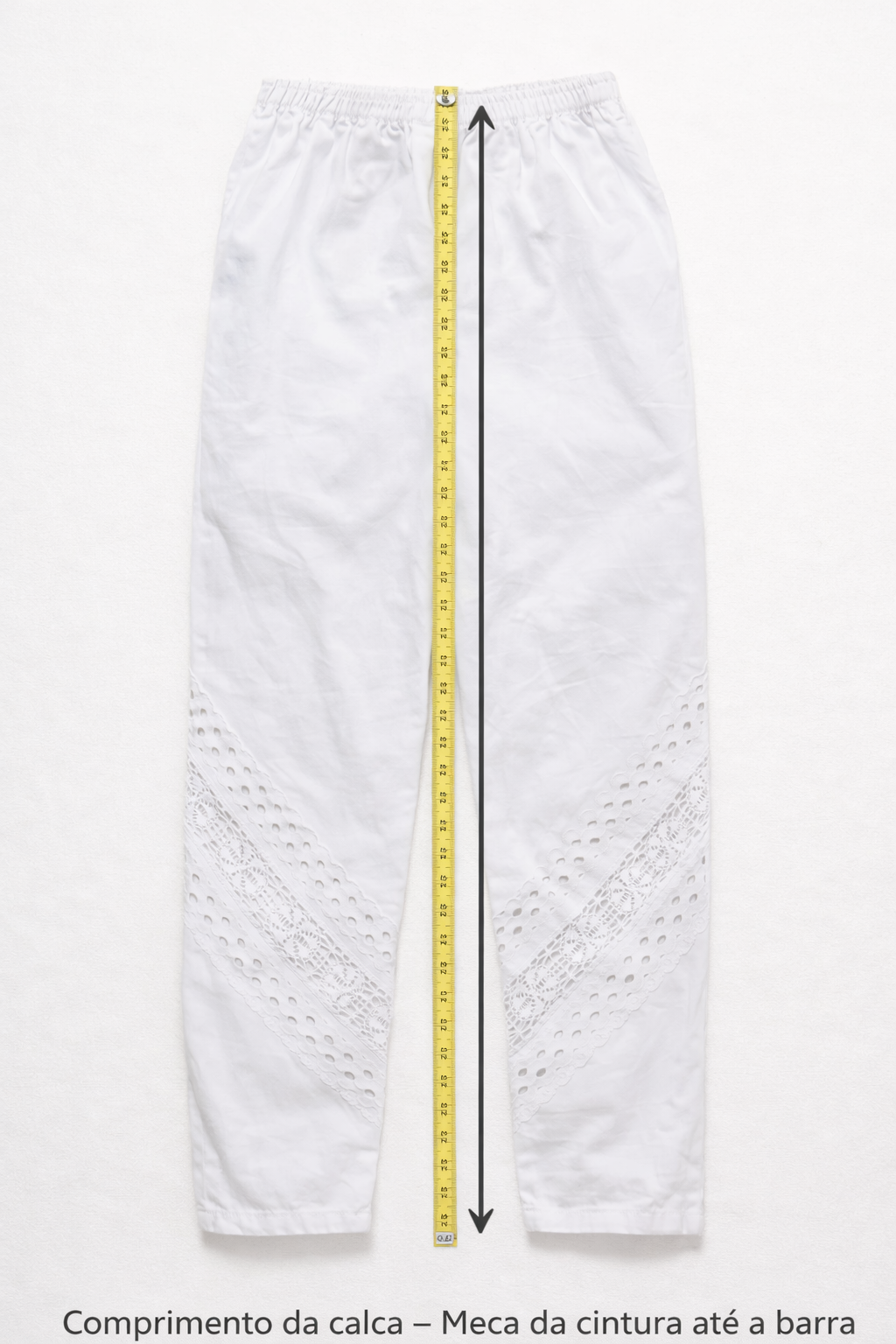 Como medir o comprimento da calça