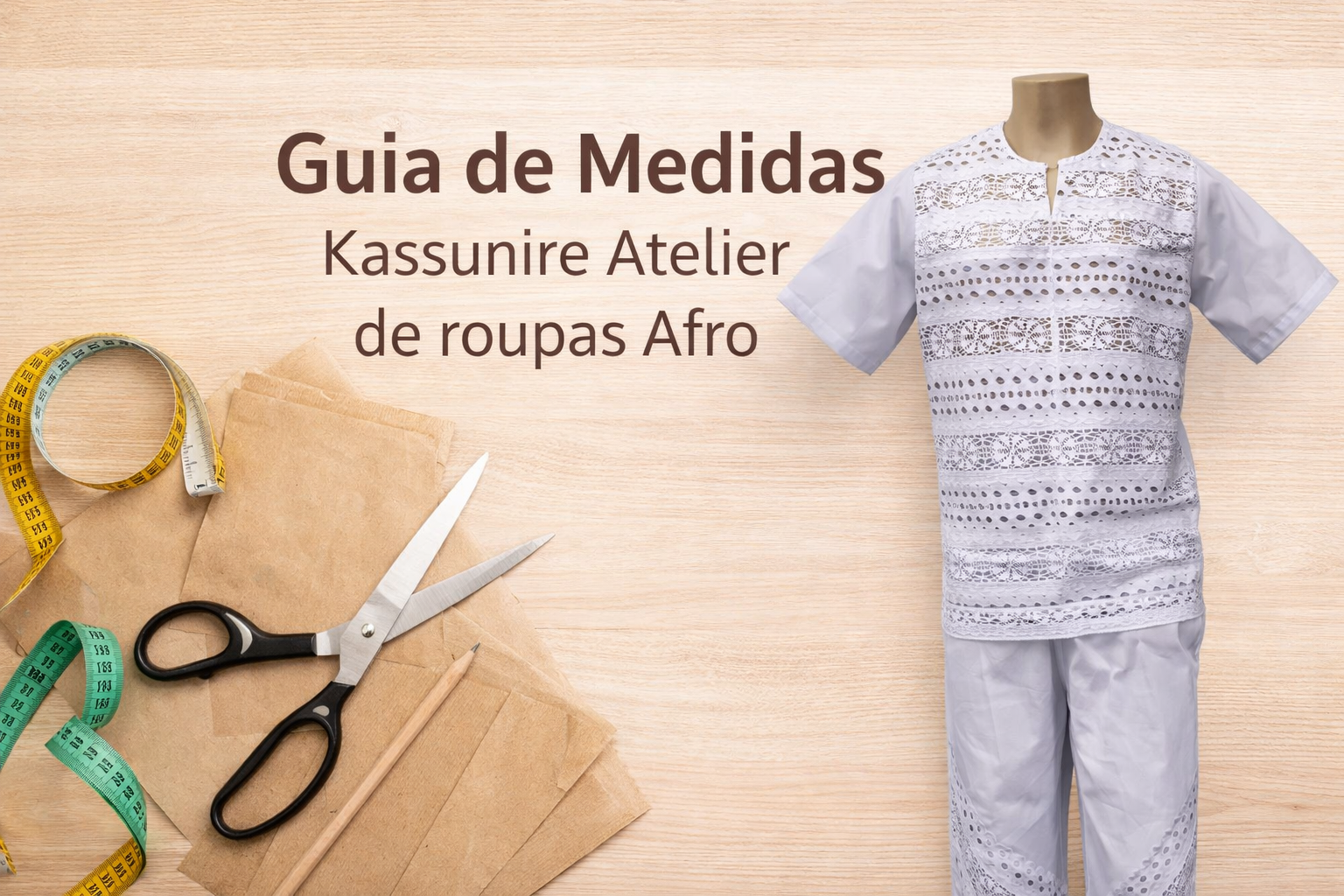 Guia de Medidas e tamanhos de roupas de santo