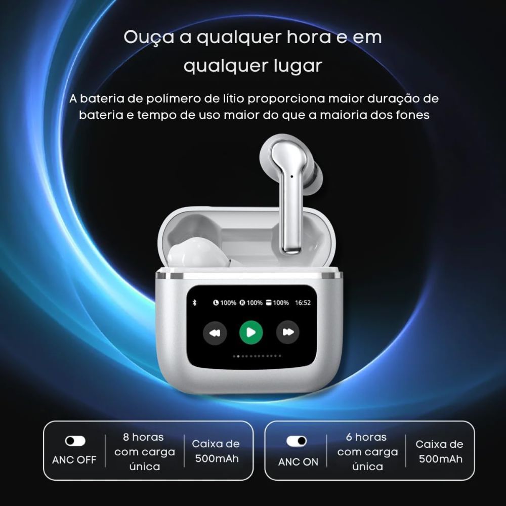 Fone de Ouvido Bluetooth Case de Carregamento Tela LCD Digital Touch altomex - Rs Eletronicos Sorocaba