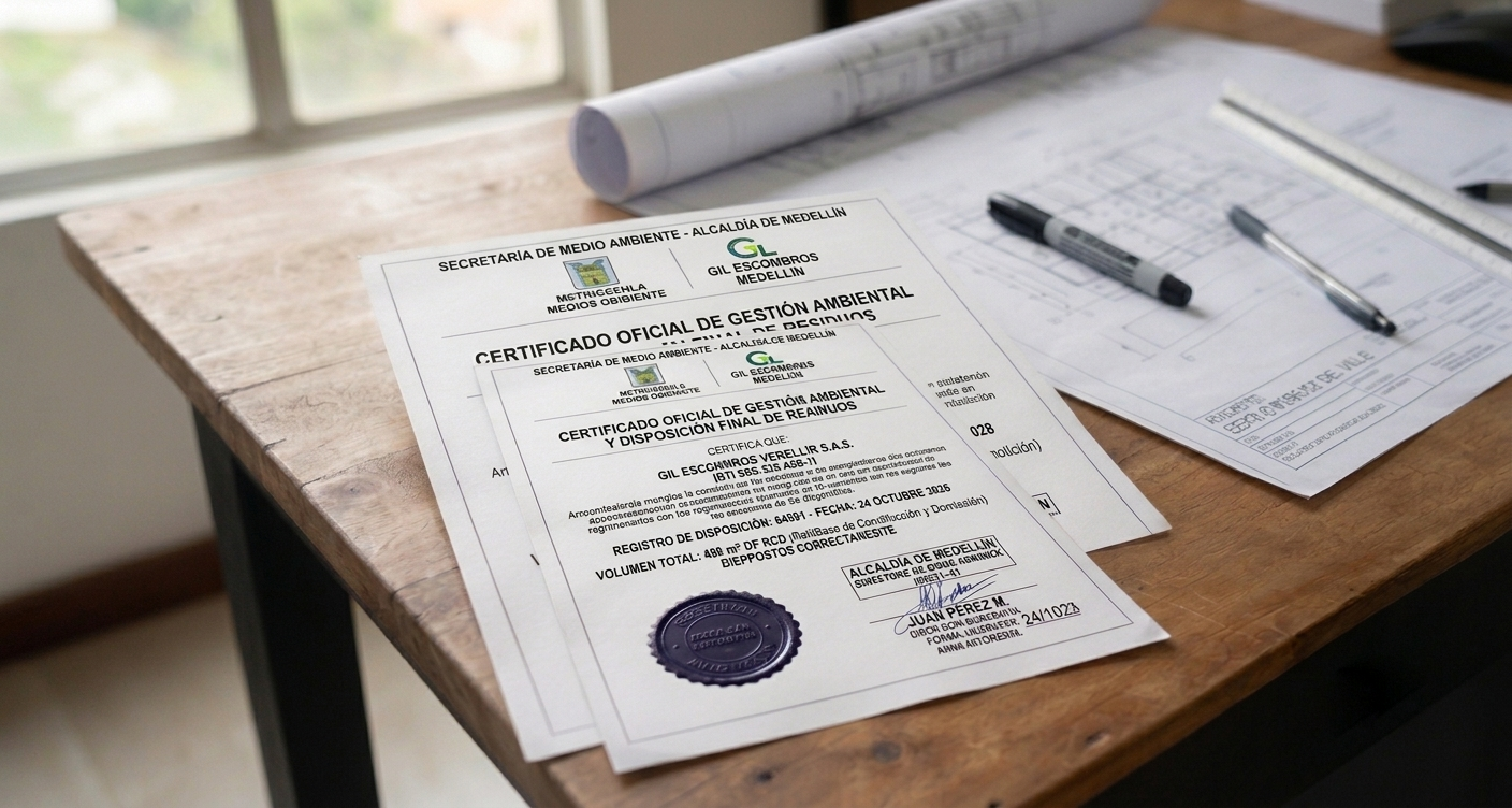 Certificado de disposición final de escombros GEM