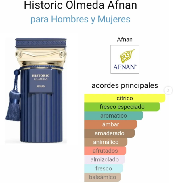Perfume Afnan Historic Olmeda Unisex EDP 100ml Original
