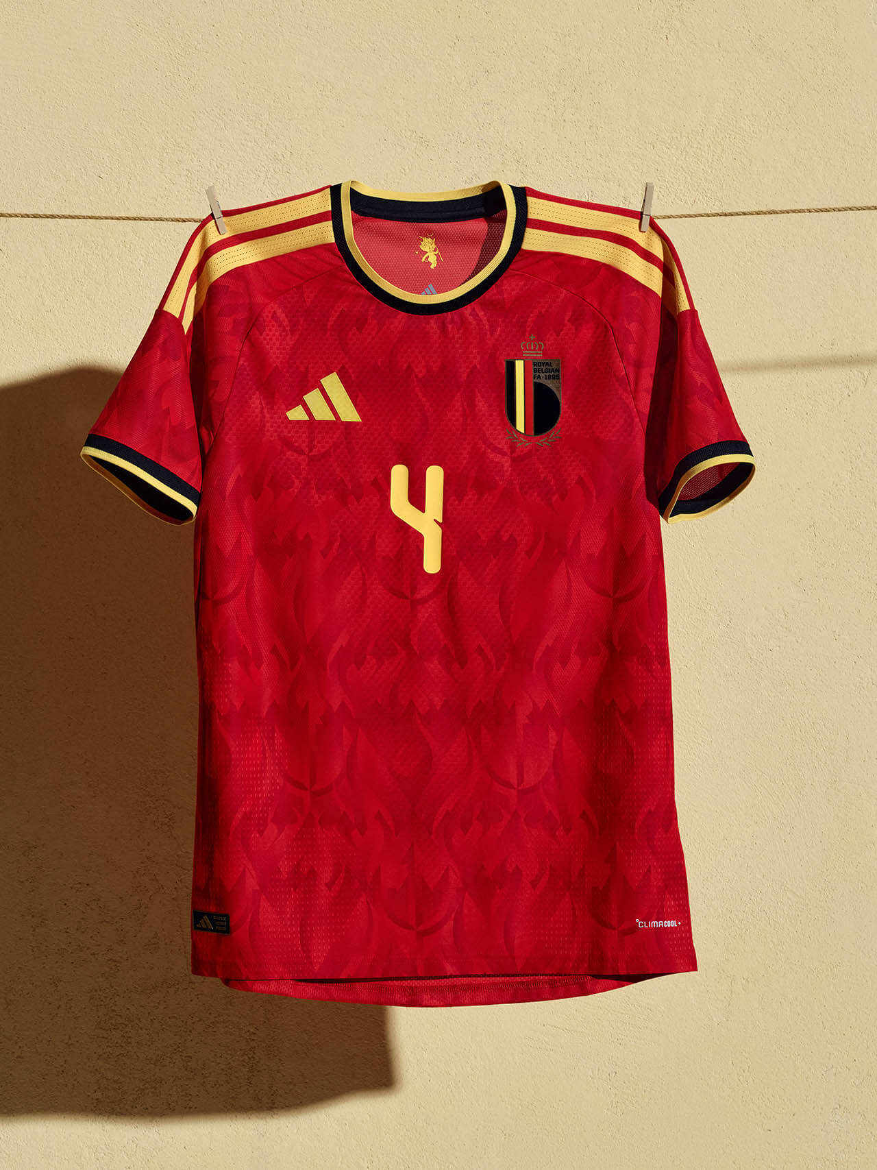 Detalhes camisa B&eacute;lgica 2026 Adidas
