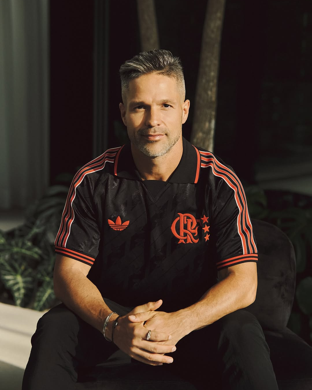 Camisa Flamengo Lifestyler 2025/26 Adidas Preta frente