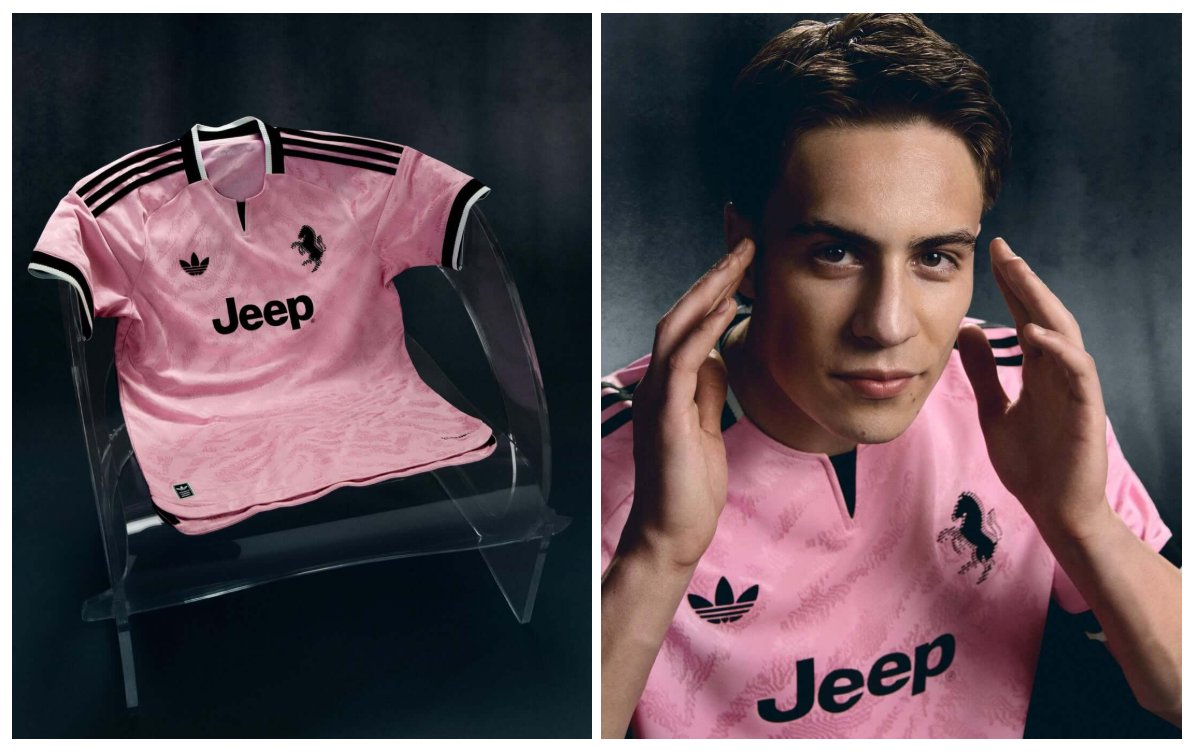 Camisa Juventus Away 26/27 Torcedor Adidas Masculina Rosa com Detalhes Pretos