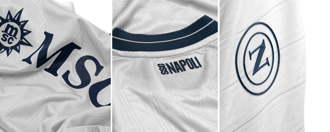 Camisa Napoli Goleiro EURO 2025/26 detalhe gola azul-marinho