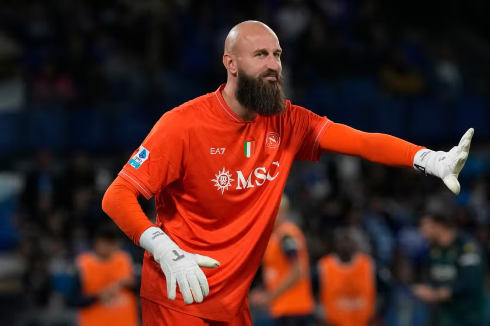 Camisa Napoli Goleiro EURO 2025/26 EA7 laranja