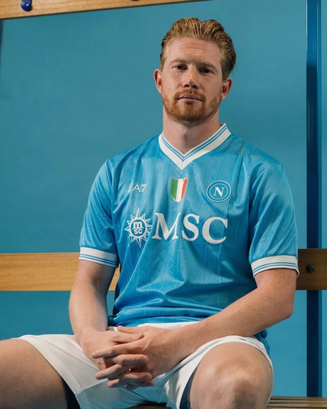 Camisa Napoli Home 2025/26 EA7 frente azul celeste