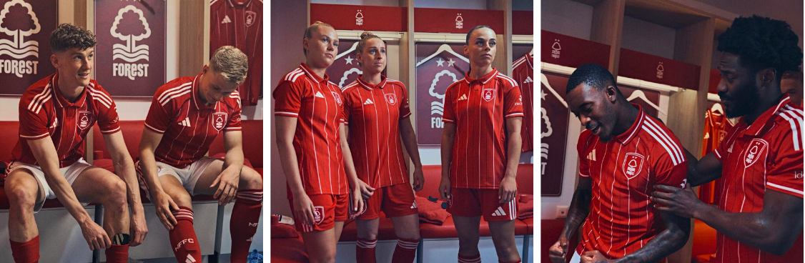 Camisa Nottingham Forest Home 2025 verso / detalhe gola