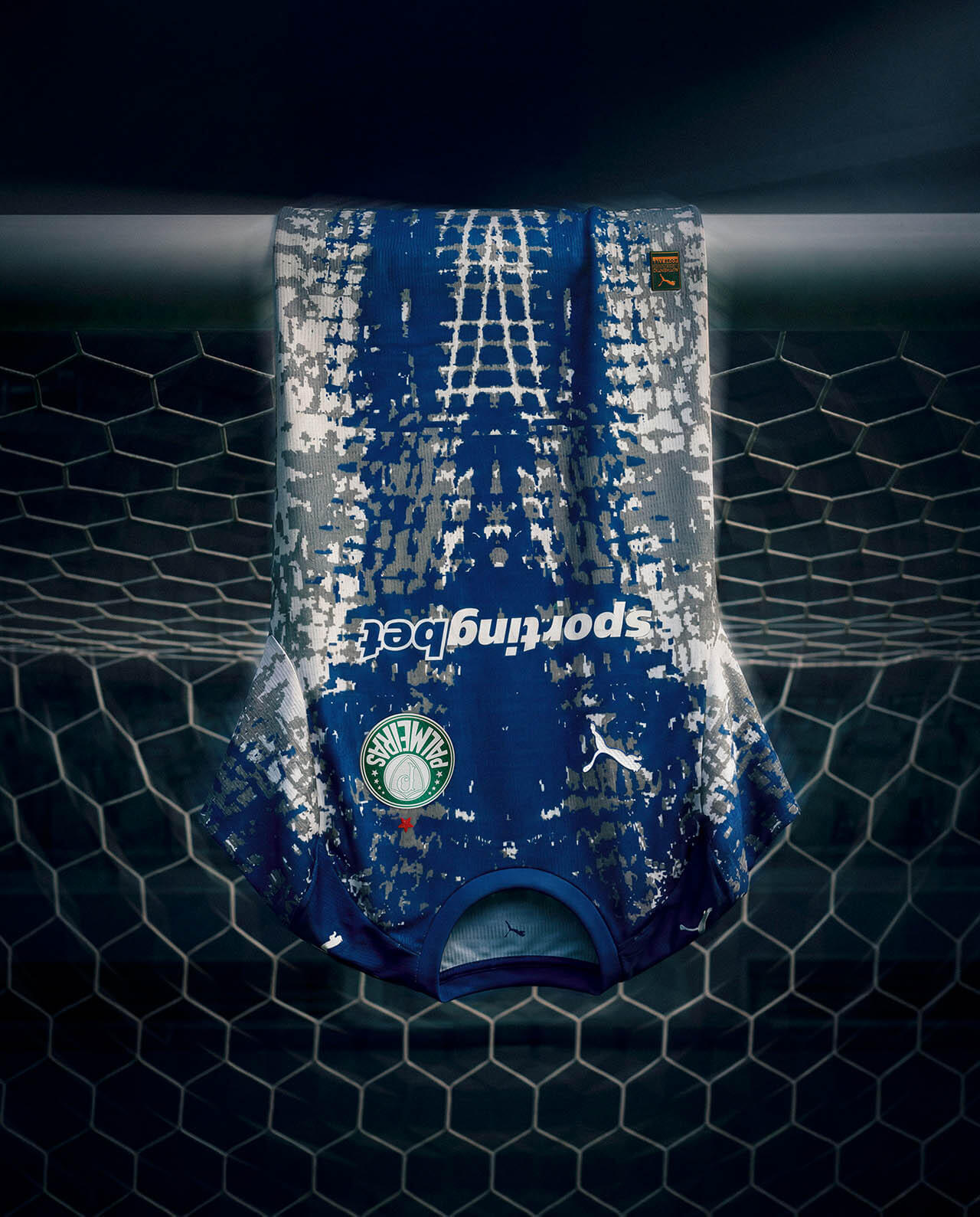 Camisa Palmeiras Goleiro Edi&ccedil;&atilde;o Spider 26/27 Torcedor Puma Masculina Azul
