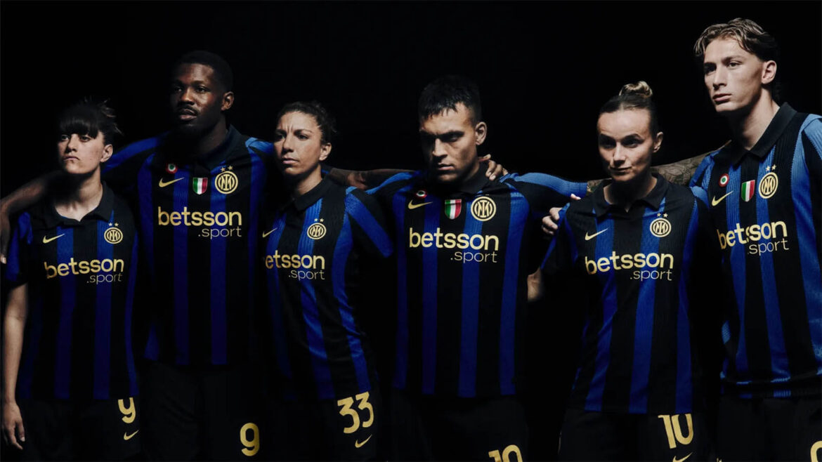Camisa Inter de Mil&atilde;o I 2026 2027 Nike Torcedor Azul e Preta