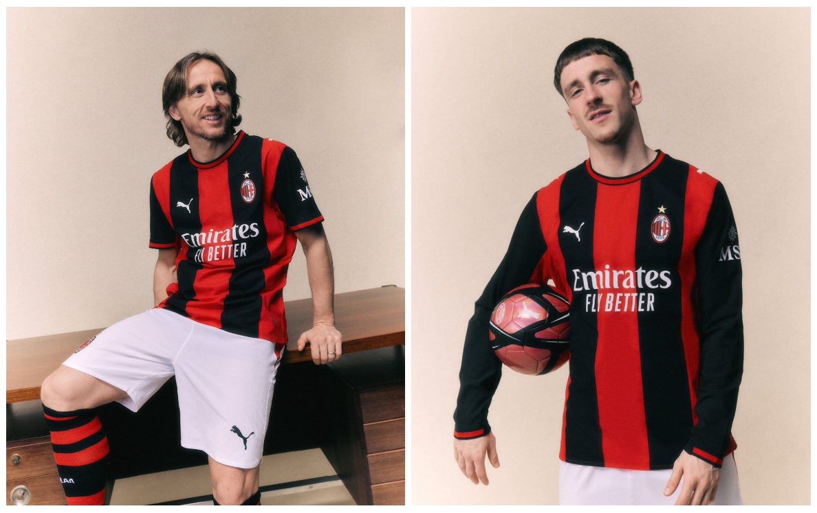 Detalhes da Camisa AC Milan Home 26/27 Puma Vermelha e Preta