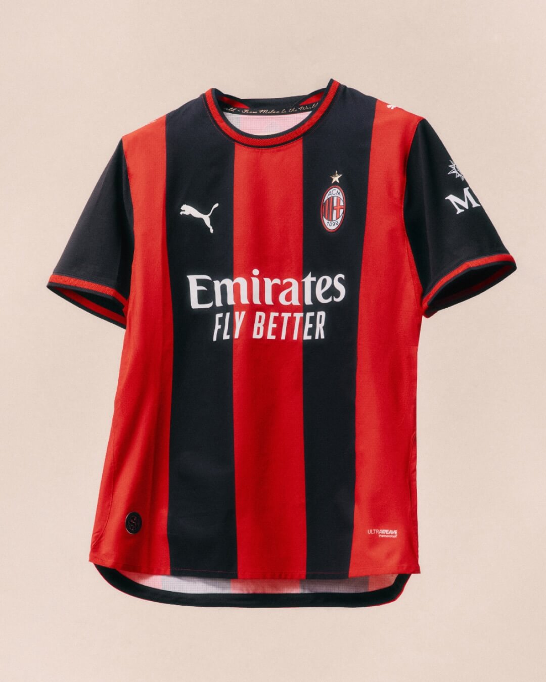 Camisa AC Milan Home 26/27 Torcedor Puma Masculina Vermelha e Preta