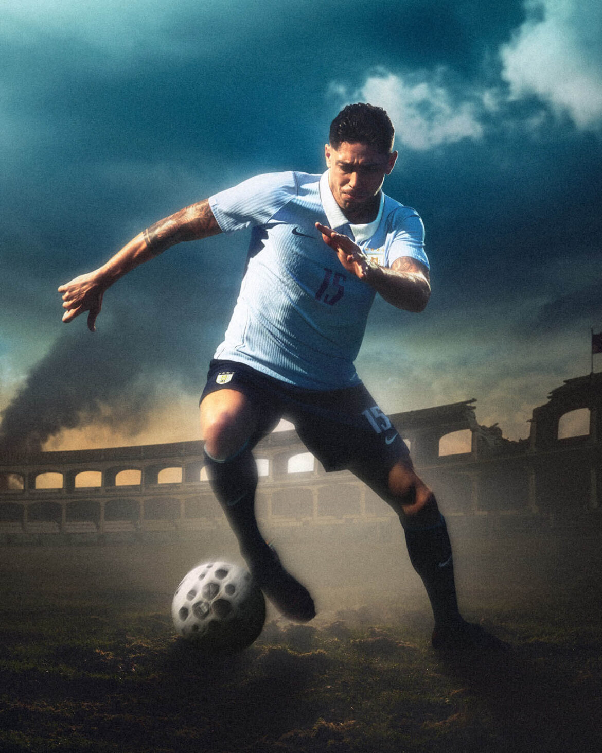 Detalhes camisa Uruguai azul celeste 2026 Nike