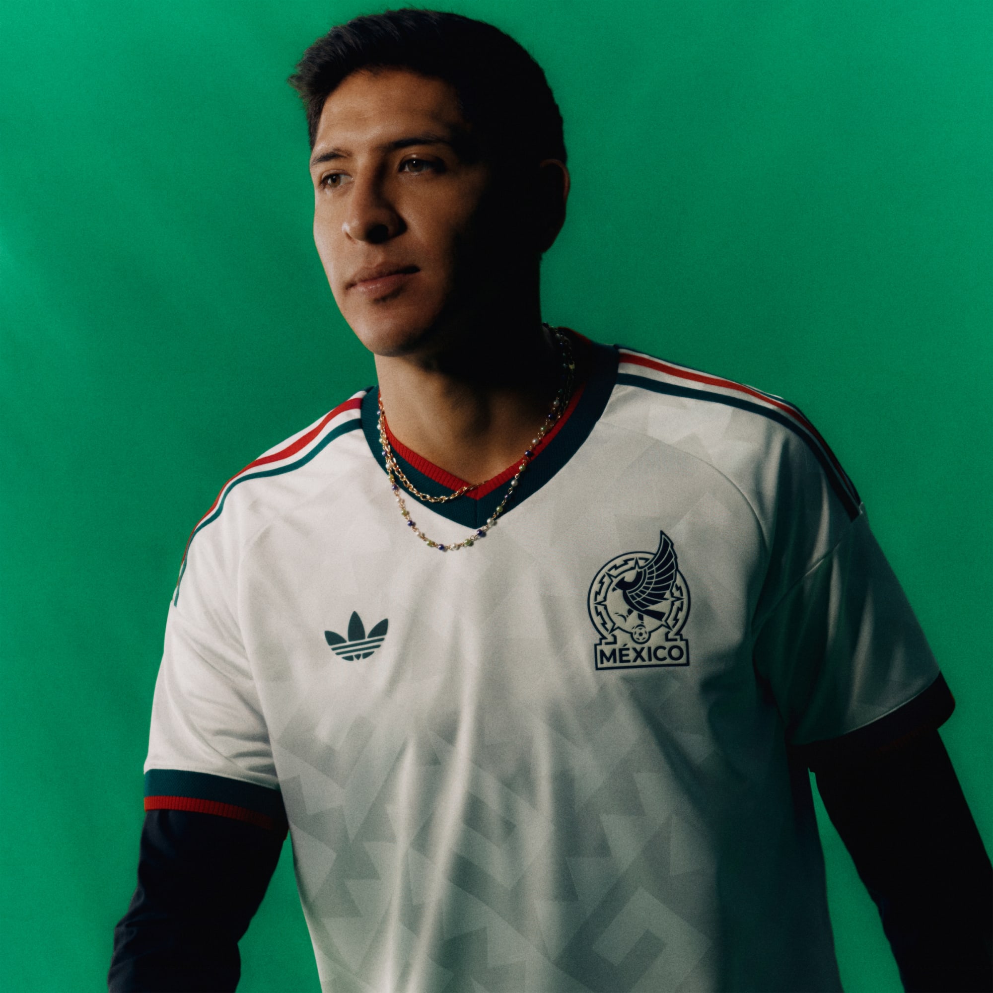 Detalhes camisa M&eacute;xico branca 2026 Adidas El Tri
