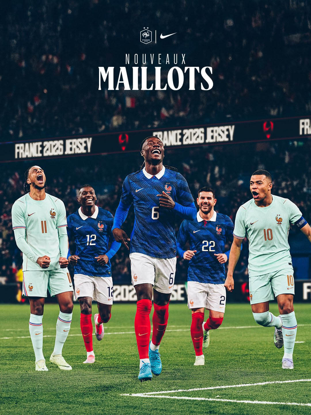 Detalhes camisa Fran&ccedil;a 2026 Nike azul