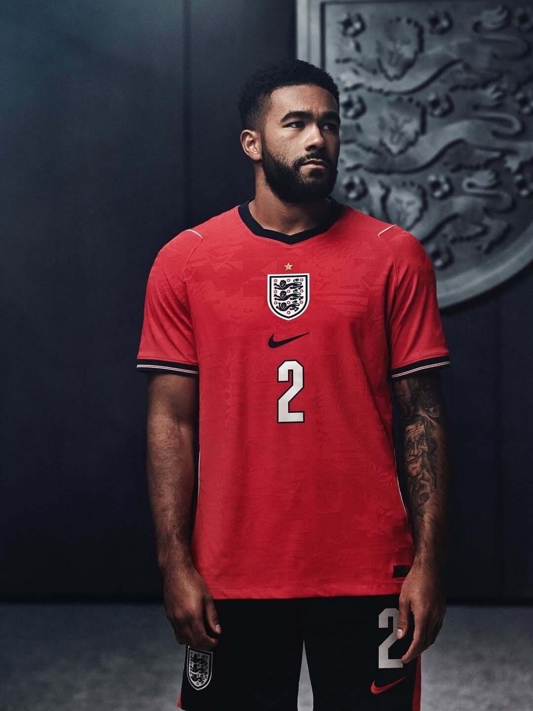 Detalhes camisa Inglaterra 2026 Nike vermelha