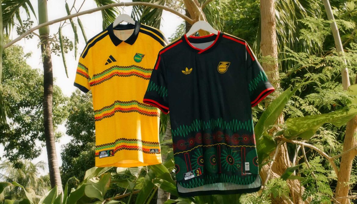 Camisa Jamaica Away 2026 Adidas preta Bob Marley