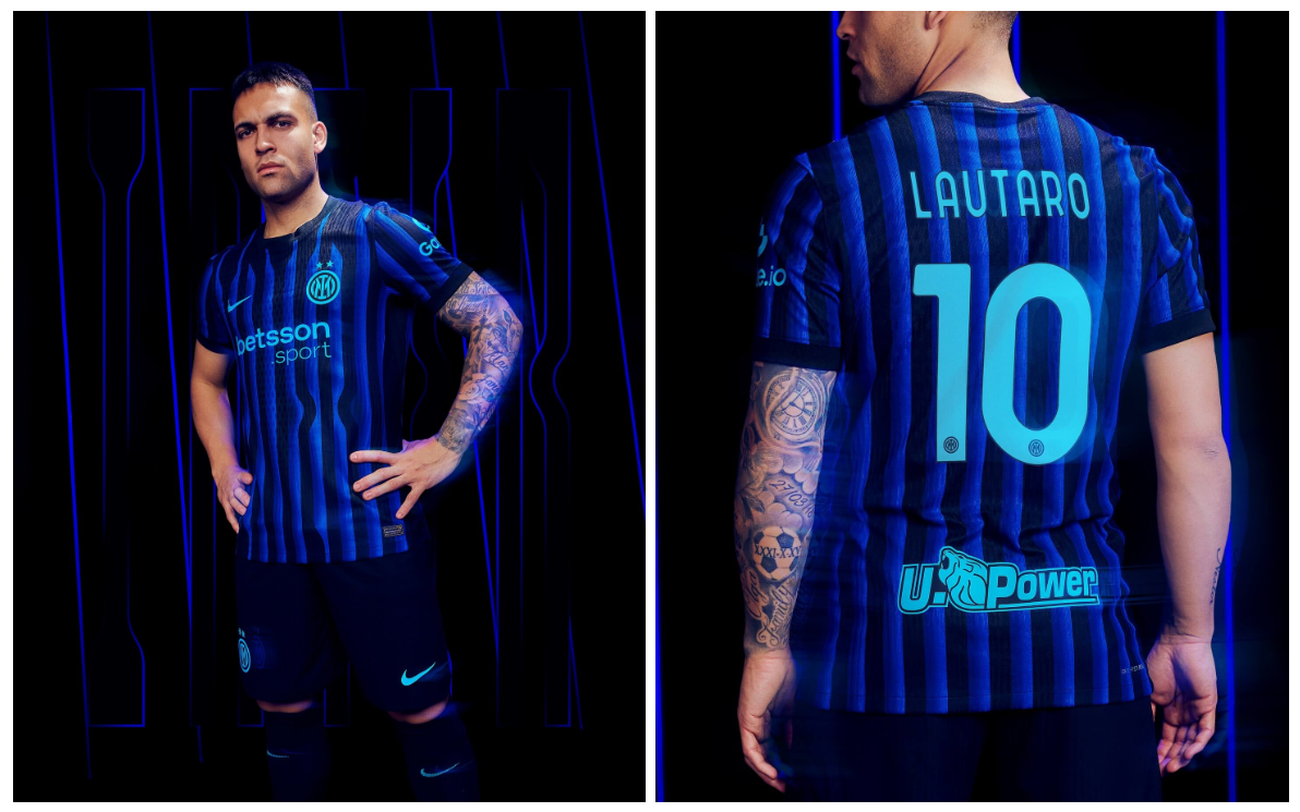 Detalhes da Camisa Inter de Mil&atilde;o Titular 25/26 Nike Preta e Azul