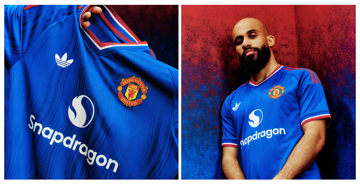 Detalhes da Camisa Manchester United II 26/27 Adidas Azul