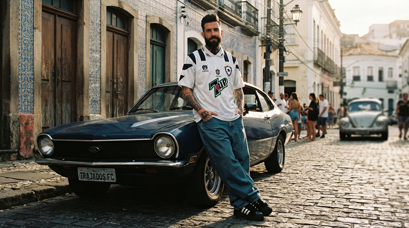 Camisa Retr&ocirc; Botafogo 1996 Third Branca Finta 7UP