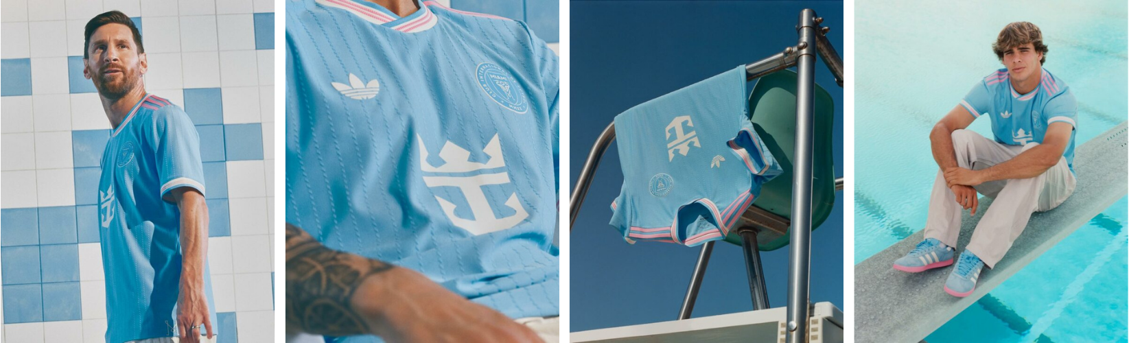 Detalhes da nova camisa azul do Inter Miami 2025 Adidas