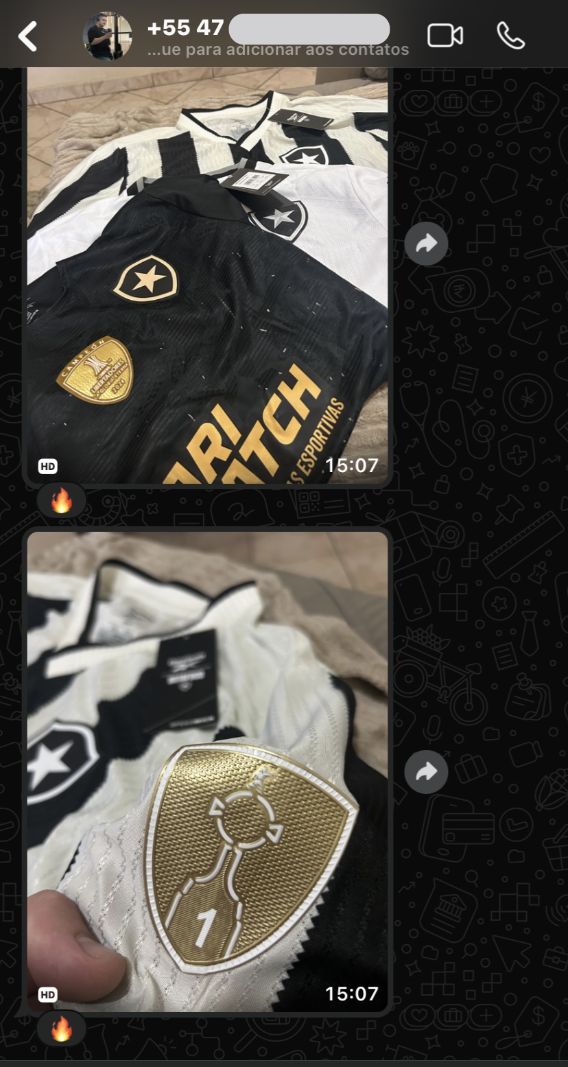 Feedback positivo de torcedor com a camisa do Botafogo