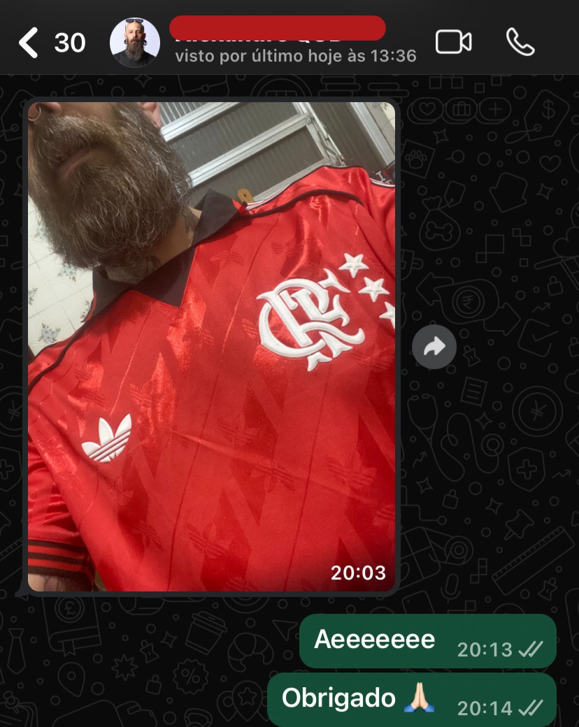 Feedback positivo do conjunto Flamengo Adidas 2025