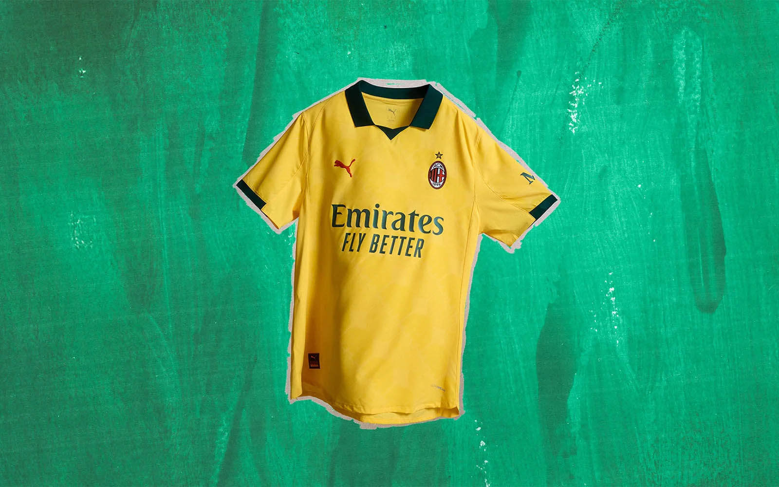 Detalhes da Camisa Milan Third 25/26 Puma Amarela e Verde