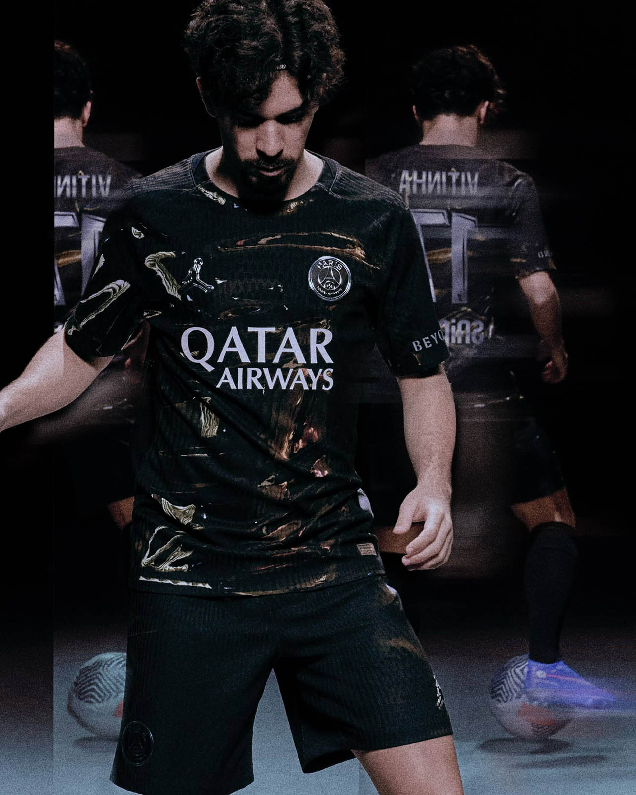 Detalhes da Camisa Paris Saint-Germain Night Edition 26/27 Jordan