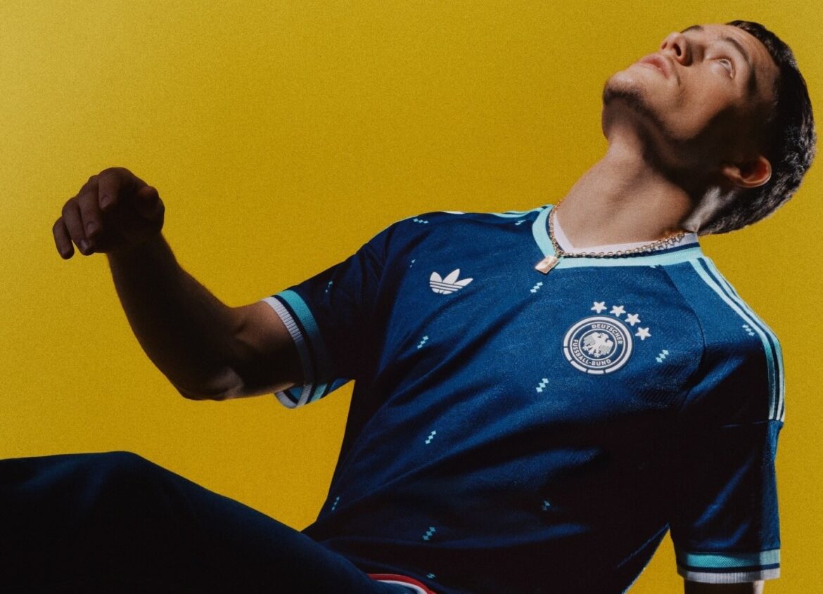 Detalhes camisa Alemanha azul 2026 Adidas