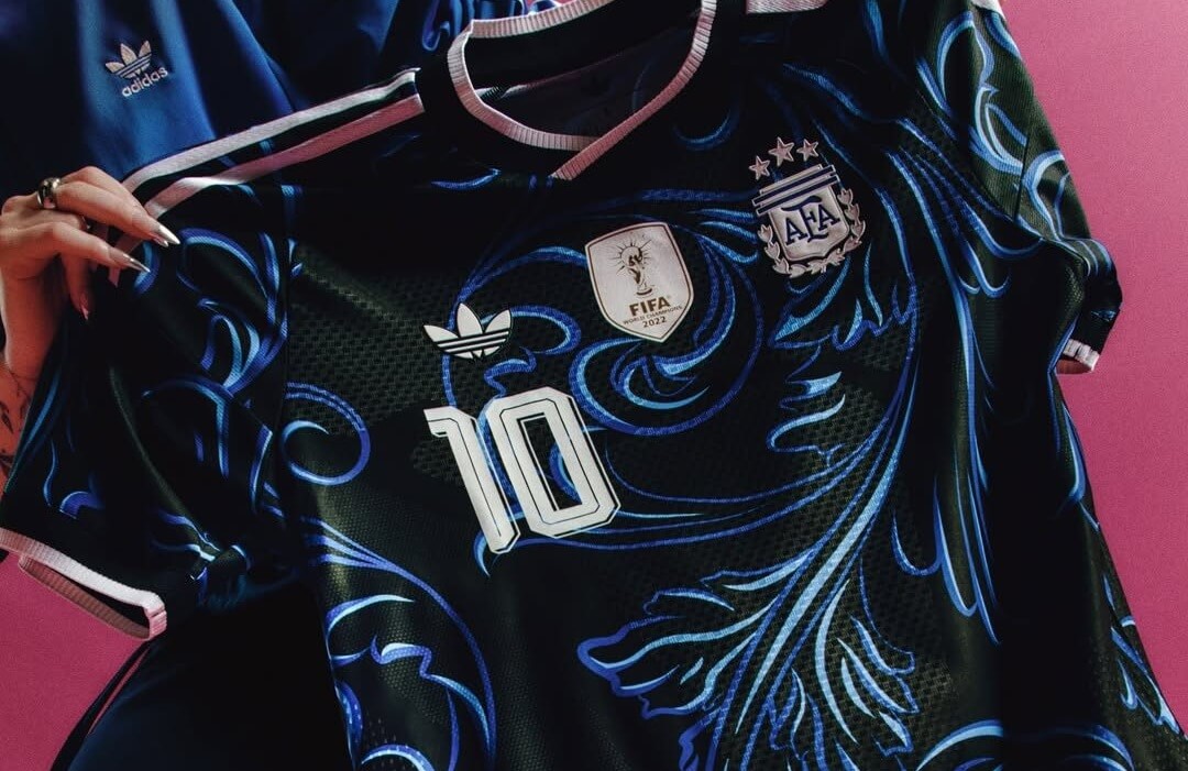 Camisa Argentina Away 2026 preta Adidas torcedor